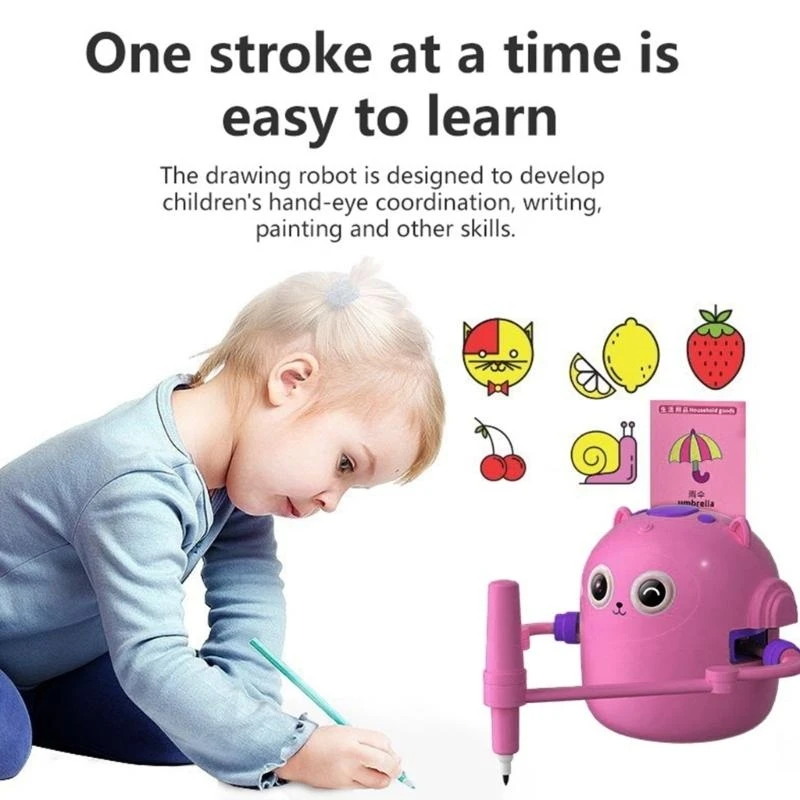 Interactive Educational Drawing Robot Toy Art Learning Toy for Preschool Kids A2UB