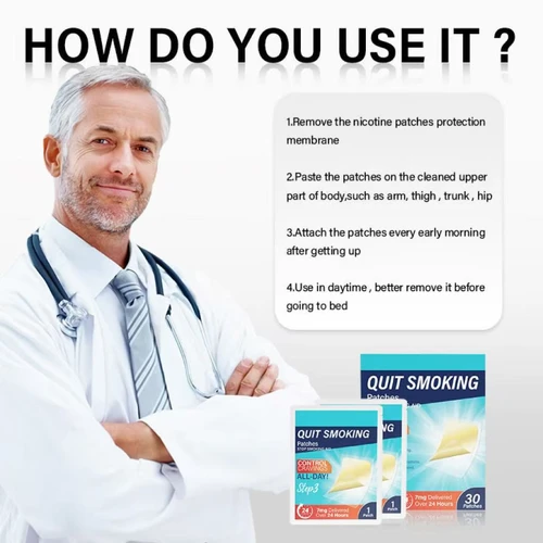 Imagen 2 del producto Parche tres en uno para dejar de fumar, alivia la adicción al fumar, parches para fumar, extracto de planta