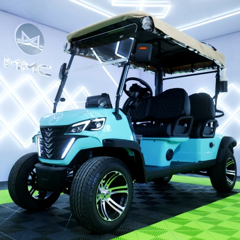 48V/60V Lithium Ion Battery Luxury Golf Cart 4/6/8 Seat Off-road Luxury Solar Golf Cart