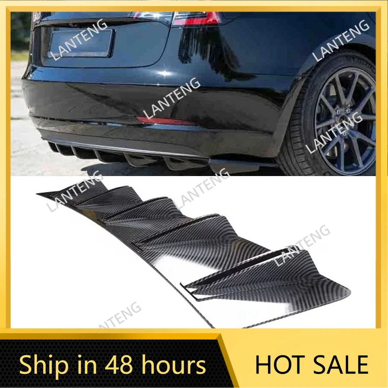 

Задний диффузор автомобиля «Акула», 10 плавков, бампер, крыло, сплиттер, спойлер для подбородка, губа для модели 3, защита тела, черный