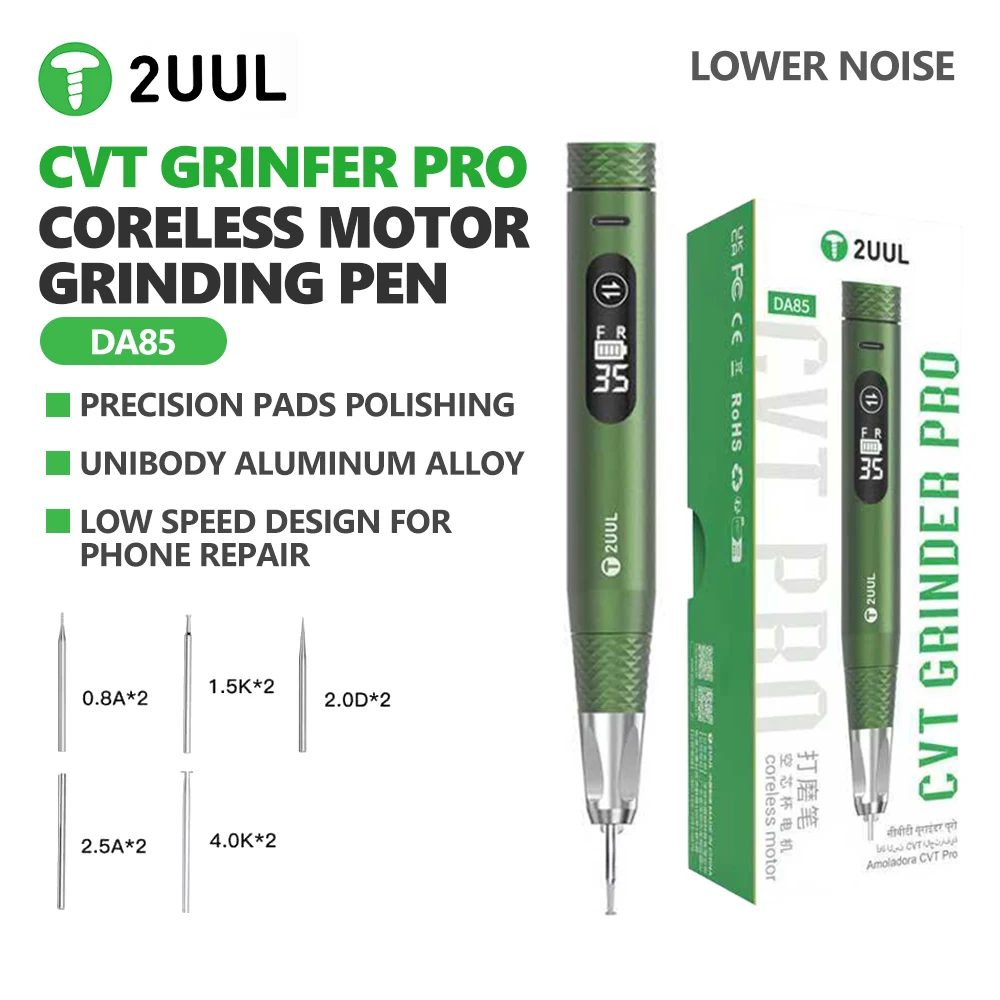 

2UUL DA85 CVT Grinder Pro Hollow Cup Motor Grinding Pen For Mobile Phone Tablet Repair Motherboard Chip Pad Grinding Tool