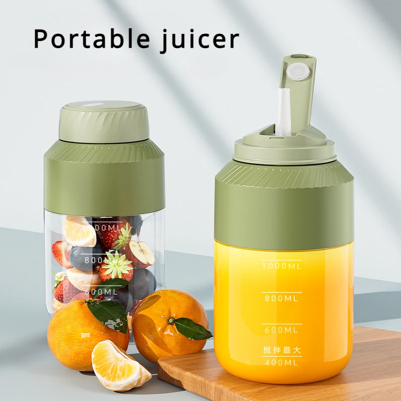 1Pc Portable Fully Automatic Juicer, Small Juice Milkshake Mixing Cup, Household Rechargeable Mini Juicer, Wall Breaking Machine