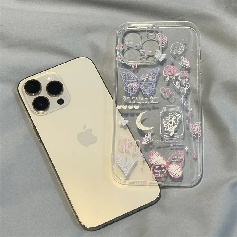 Fantasy Butterfly Daisy Flower Case for Samusng Galaxy A55 A54 A35 A23 A24 S24 Ultra S22 S23 Plus S20 S21 FE A33 A52 A53 A52S 5G