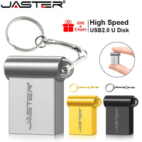 Super Mini Metal USB Flash Drive 4GB 8GB 16GB 32GB 64GB 128GB 256GB 512GB Pen Memory Stick U Disk USB2.0 with Key Chain Pendrive