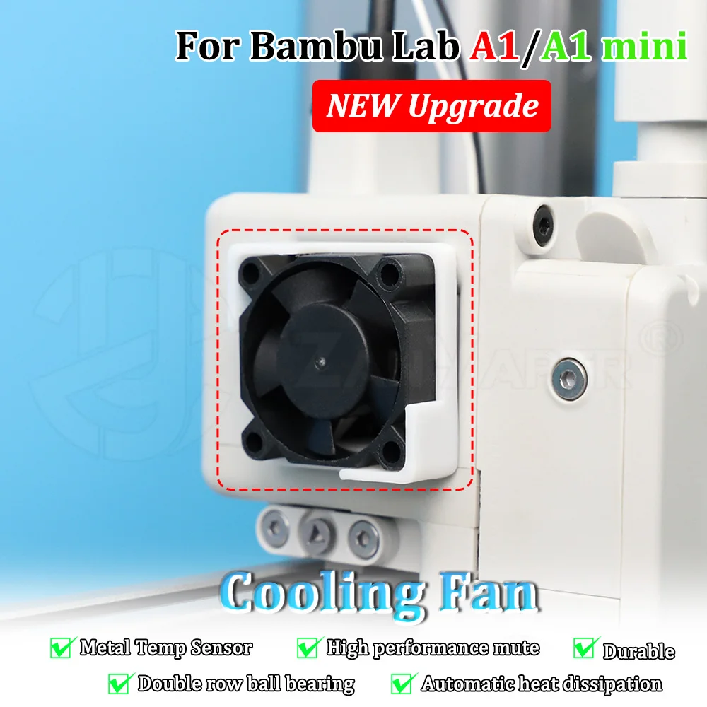 

NEW Upgrade For bambu lab A1/A1 mini Cooling Fan Extrusion Kit Auto Start-stop Double ball bearing Silent Fan 3D printer parts