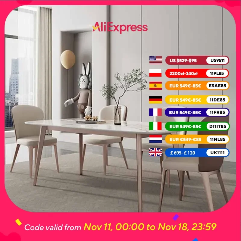 

Мраморные обеденные столы в скандинавском стиле, дизайнерские кронштейны, обеденные столы для гостиной, кухонный салон, белая мебель Mesas Comedor, роскошная мебель