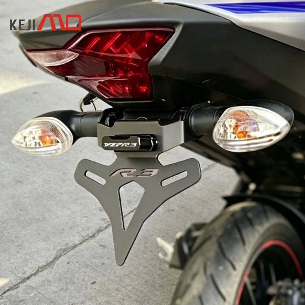 For YAMAHA YZFR3 YZF R3 YZF-R3 2015 - 2022 2023 2024 2025 2026 Short Tail Rear Wing Folding License Plate Frame Holder Bracket