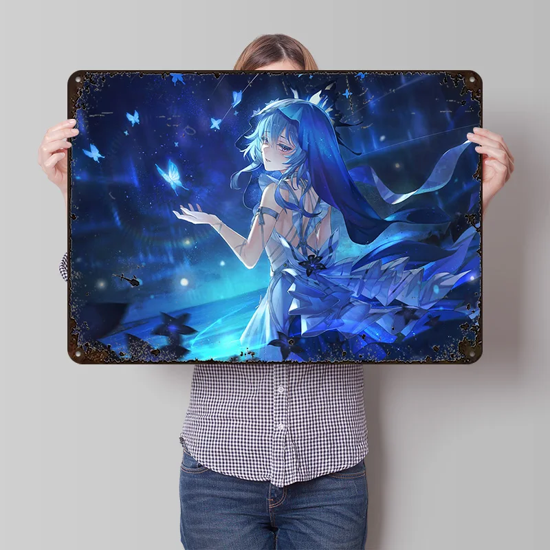 

Металлические винтажные таблички с принтом «Хранитель берегов» и «Wuthering Waves», настенный декор, ретро-постеры для украшения стен и бара