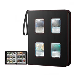 900 Pockets Zip Trading Card Binder with Four Clear Window, Standard Size Cards, Trading Cards,Sports Cards
