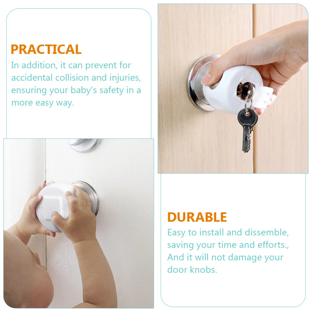 4 Pcs Doorknob Gloves Child Proof Cover Locks Baby Covers Knobs Protective Handle Pp