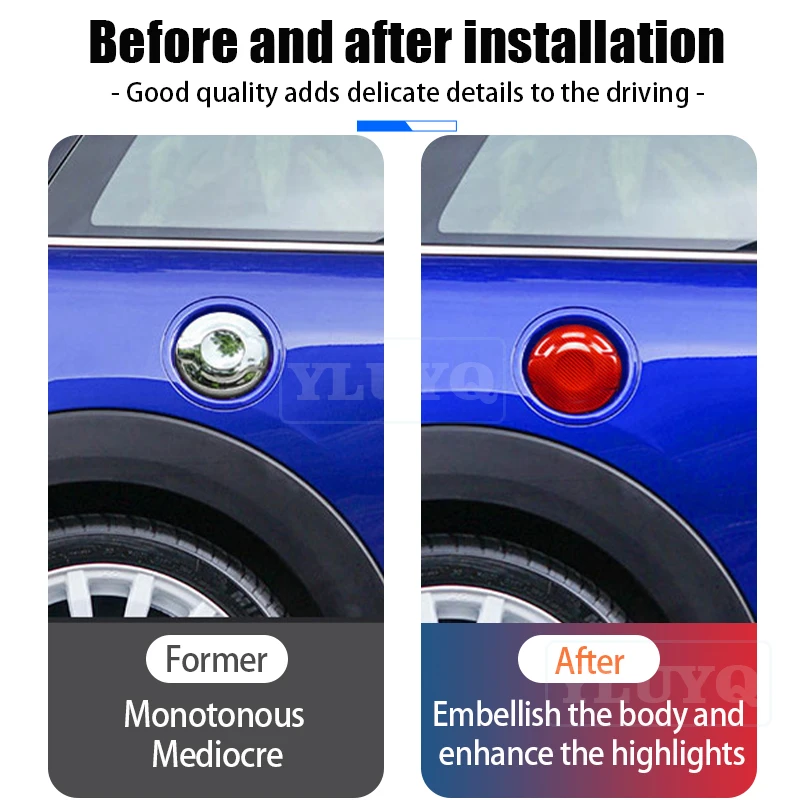 For BMW MINI-F Series F55 Fuel Cap Real Hard Carbon Fiber Decorative Cover Sticker for Car MINI F57 F56 Tuning Accessories