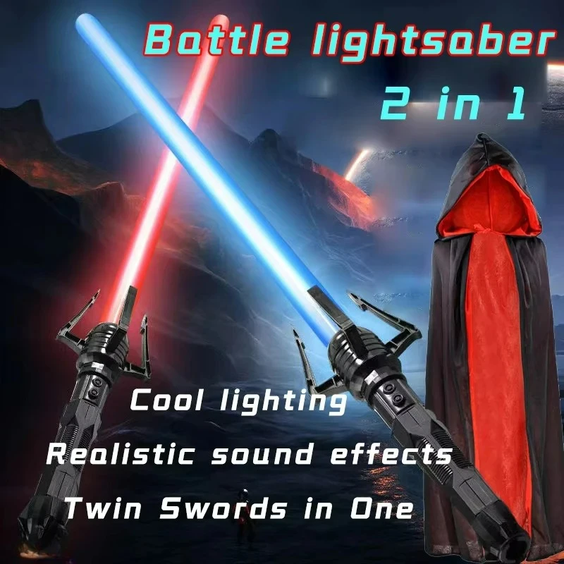 80cm RGB Telescopic Lightsaber 7 Color Laser Sword Light Up Jedi Force Toy Gift for Boys Kids 1/5/10PCS view 2