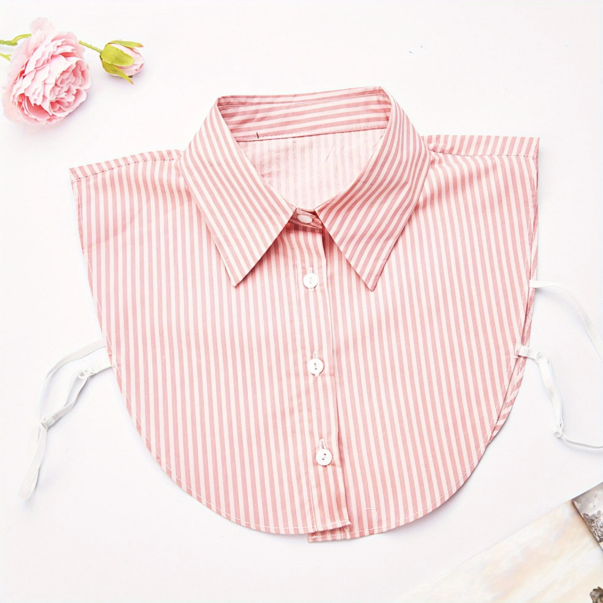 패션 스트라이프 트렌디한 빨간색, 파란색, 녹색 및 보라색 시리즈 젊고 활력 넘치는 스타일과 스웨터 및 셔츠 가짜 칼라