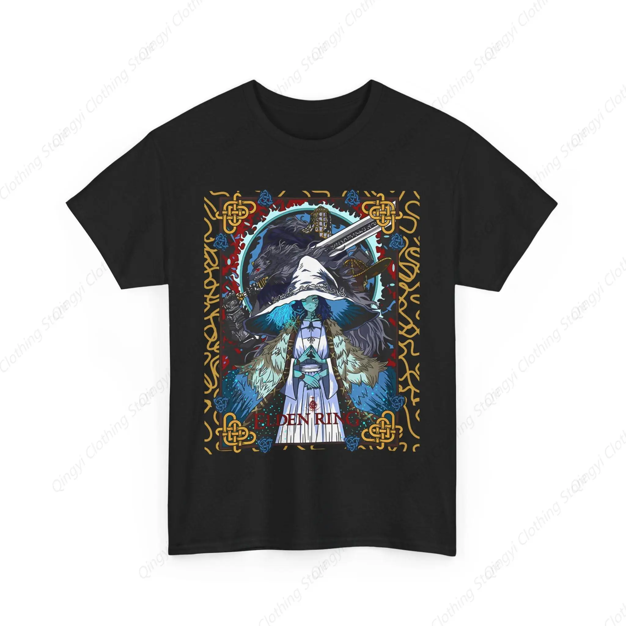 Ranny The Witch T-Shirt RPG Gaming Elden Aesthetic Mystical Legends Celestial Ring Sorceress Unisex T-Shirt Black