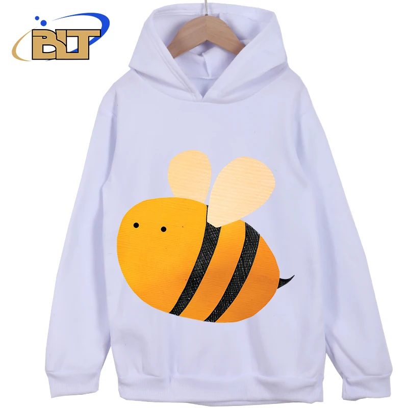 Bee printed children's clothing classic sportswear new hoodies for children suitable for boys and girls