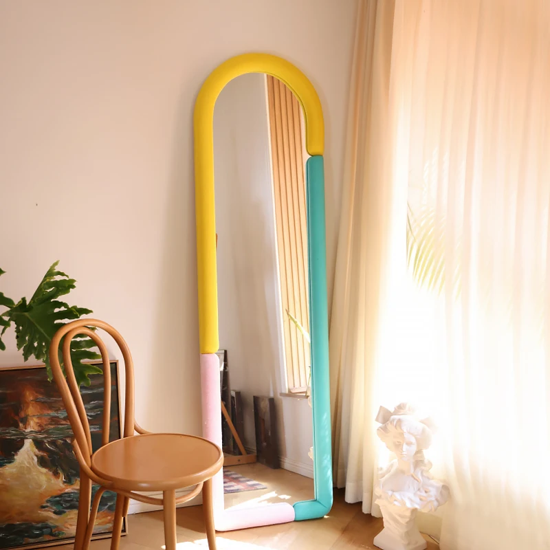 

Full-length mirror, home bedroom floor-to-ceilingr, fitting decorative wall-mounted mirror