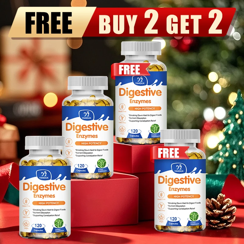 

Buy 2 Get 2 Free! Digestive Enzymes Capsules, Support Gut Health, Nutrient Absorption & Lactose Intolerance, Bloating Relief