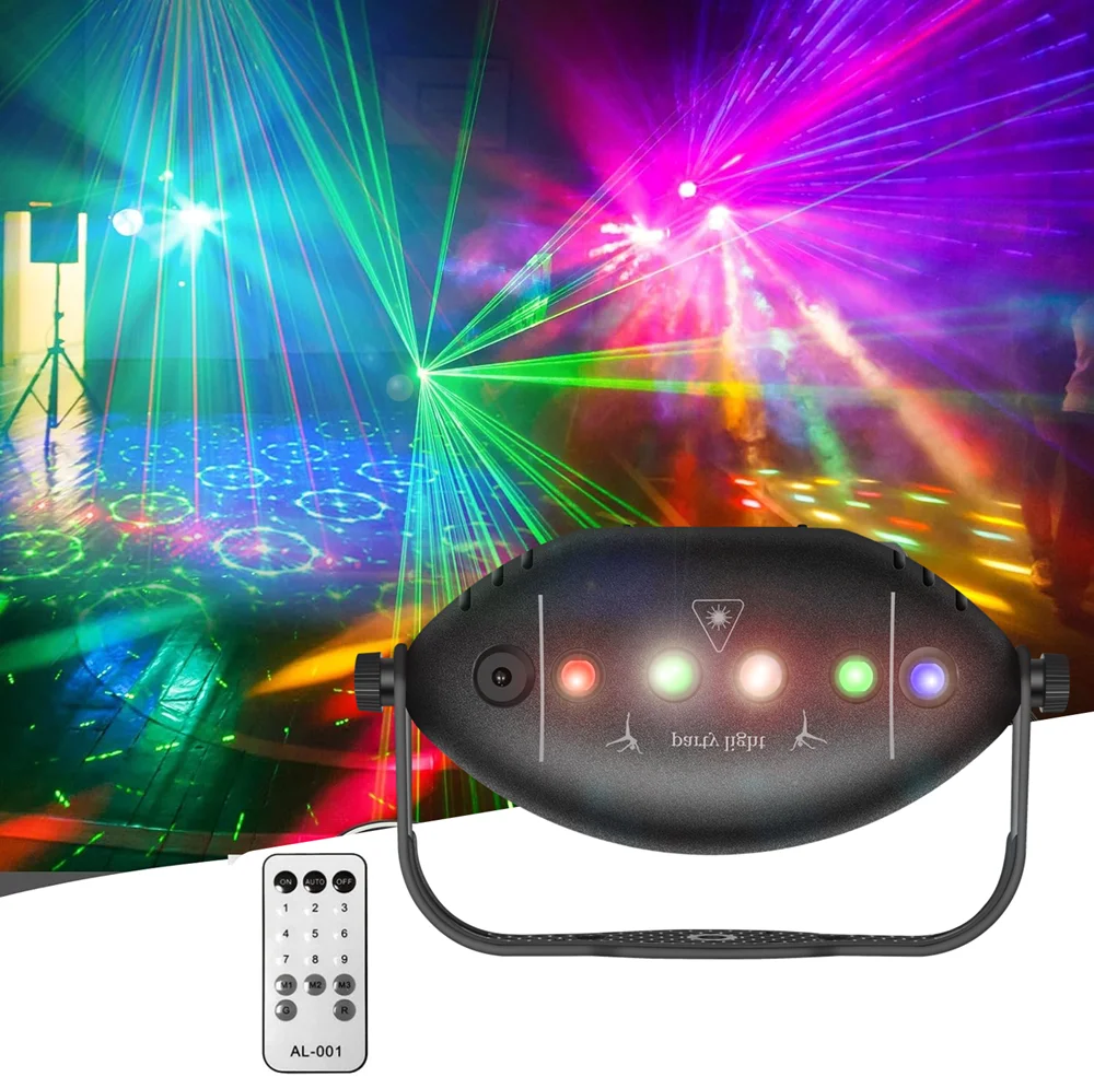 

Party Disco Light Flashing Effect Laser Projector Stage Laser Flashlight RGB Strobe Suitable for Parties, DJ Performances, Bars,