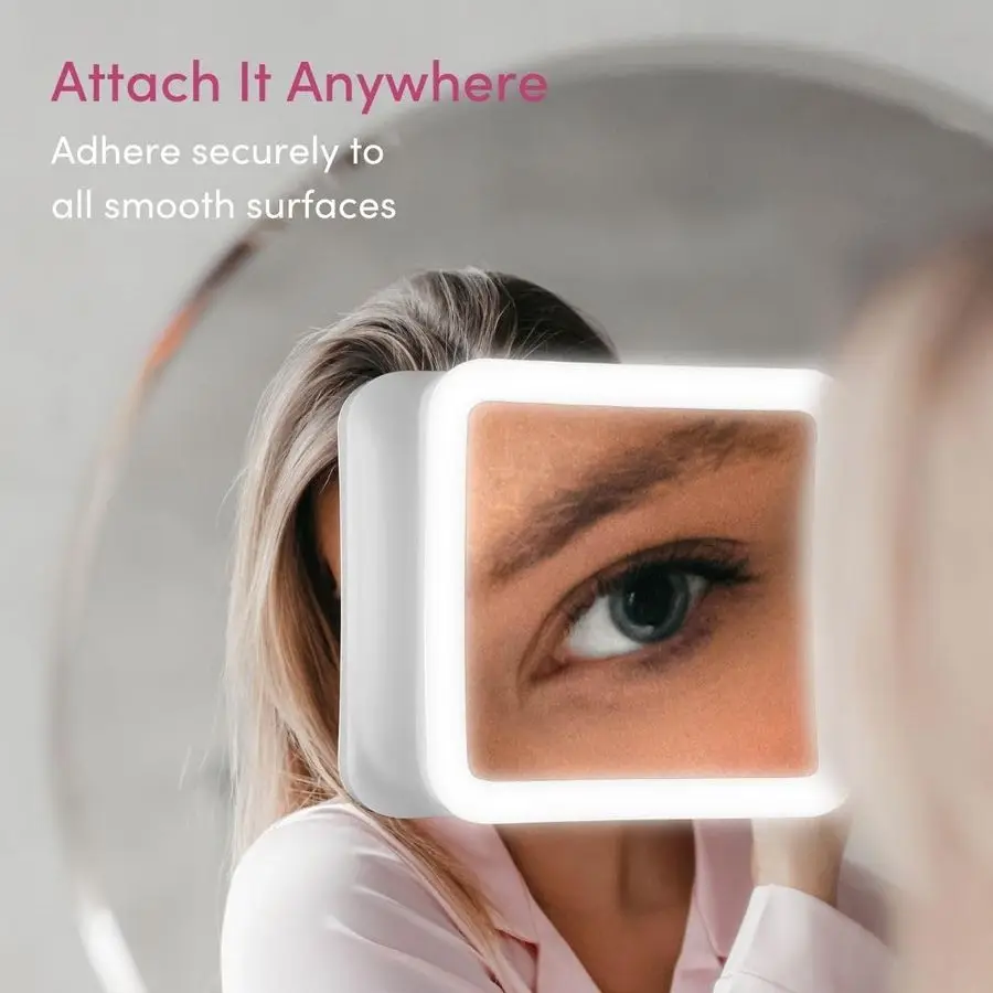 20x Magnifying Makeup Mirror with LED Lights, Rechargeable, High Zoom 7inch Large Lighted Travel Mirror for Vanity and Bathroom,