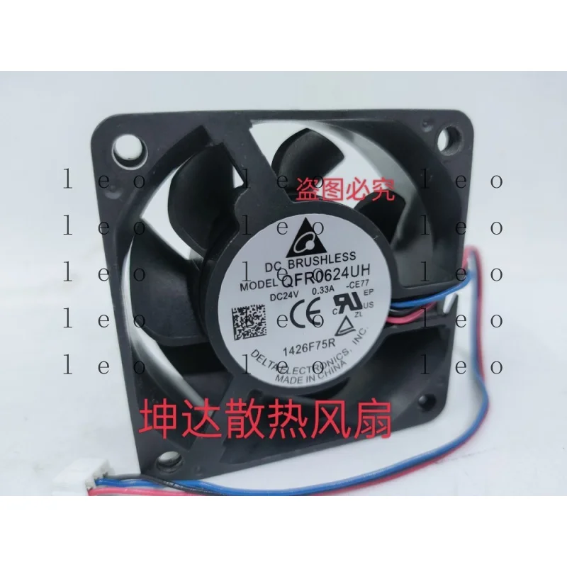 DD  1 pcs  for Delta Fan QFR0624UH DC 24V 0.33A 6025 6cm 3 Pin Inverter cooling fan