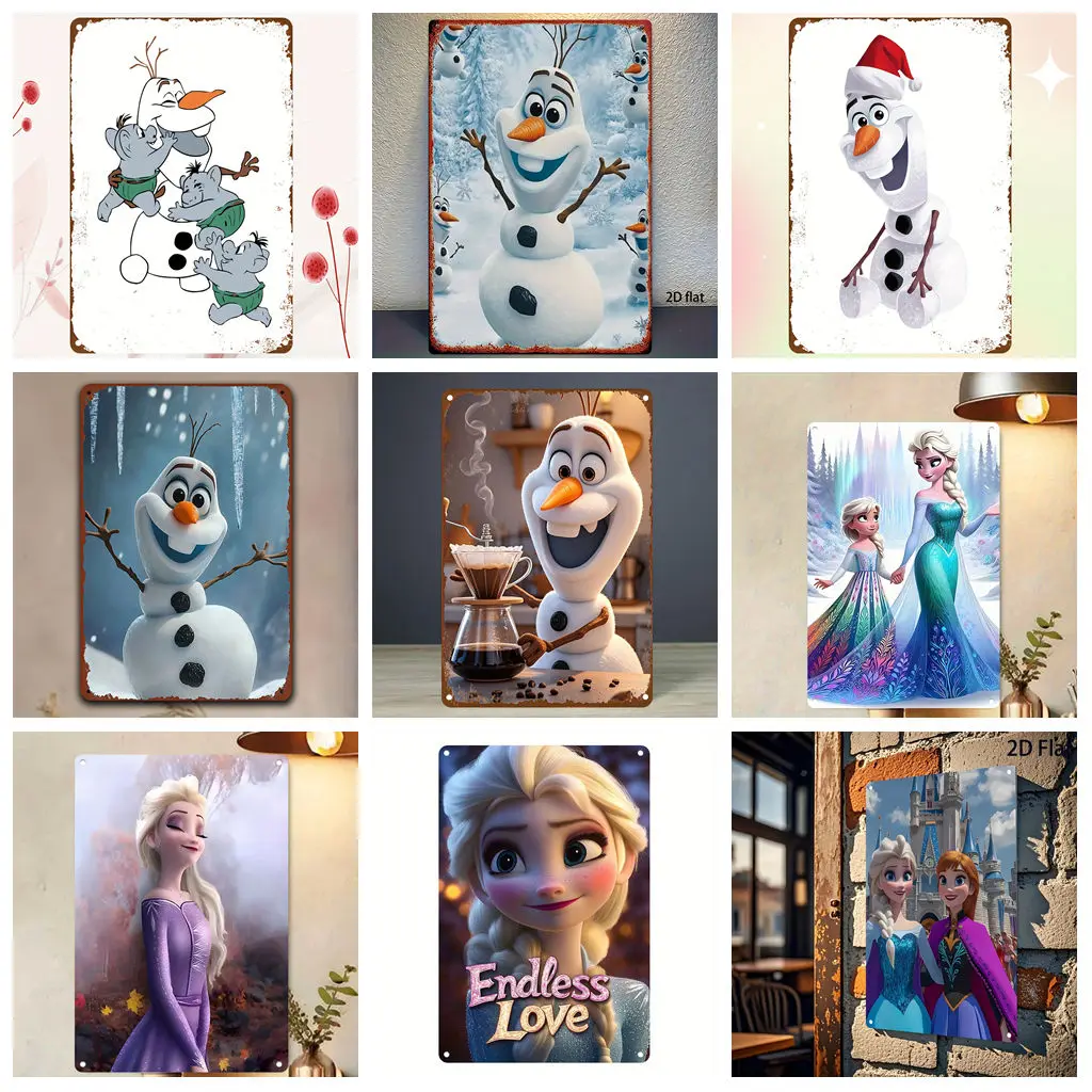

Miniso Frozen Olaf Cute Scene Bar Metal Sign, Retro Plaque, Sign, Alcohol Drinker, Pub, Club, Man Cave, Kitchen Wall Decoration
