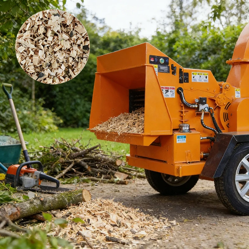 Hot Selling Crawler Wood Chipper Heavy Duty Log Grinder Automatic Hydraulic Feed Branch Crusher For Garden Lawn Farm