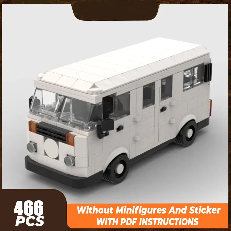 เมืองยานพาหนะรุ่น Moc อาคารอิฐ Urban Minibus T2 1997 เทคโนโลยี Modular Blocks ของขวัญของเล่นคริสต์มาส DIY ชุดประกอบ