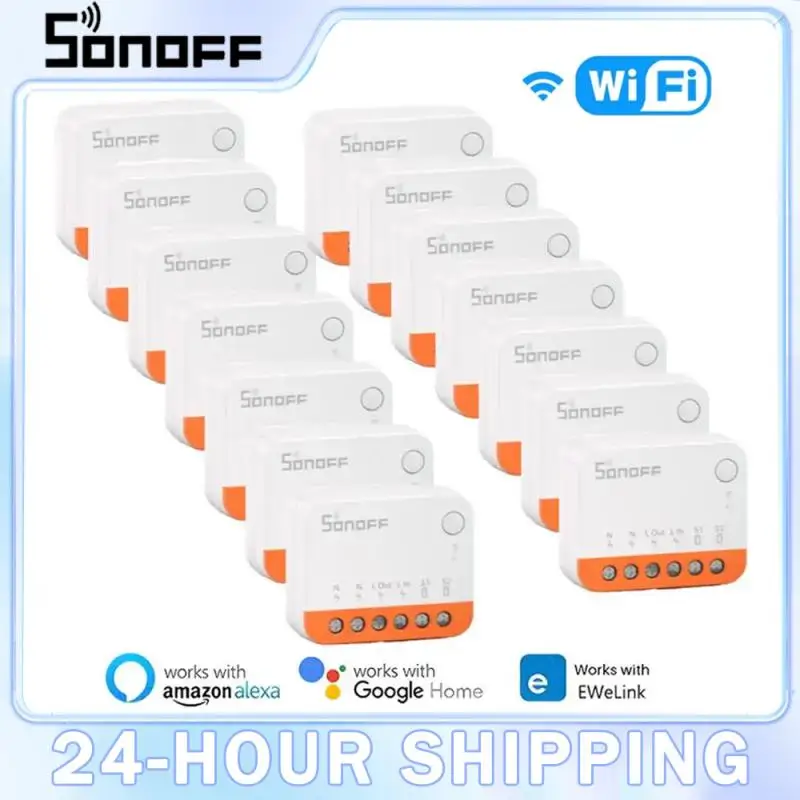 SONOFF MINIR4 WiFi Smart Switch 2 Way Control Mini Extreme Smart Home Relay Support R5 S-MATE Voice Via Alexa Google Home