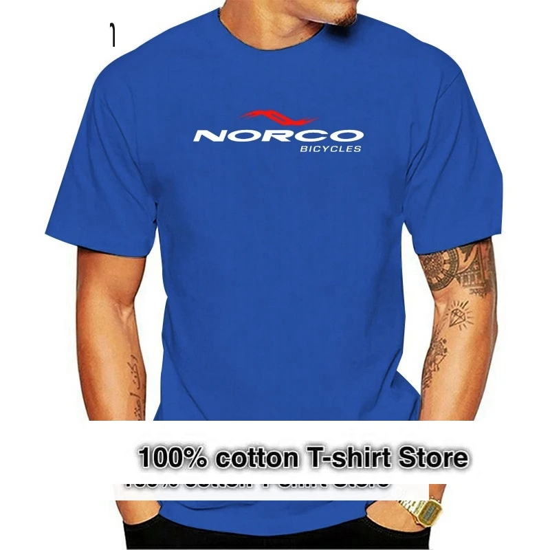 Norco Bike Fashion Design T-Shirt Solid Color Short Sleeves Casual Soft Cotton Cool MenTees