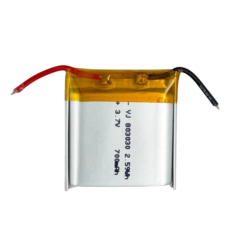 Batería recargable LiPo de 3.7V 700mAh 803030, celda de polímero de litio de 2.59Wh para banco de energía inalámbrico DIY 523450 502040 454261 505060