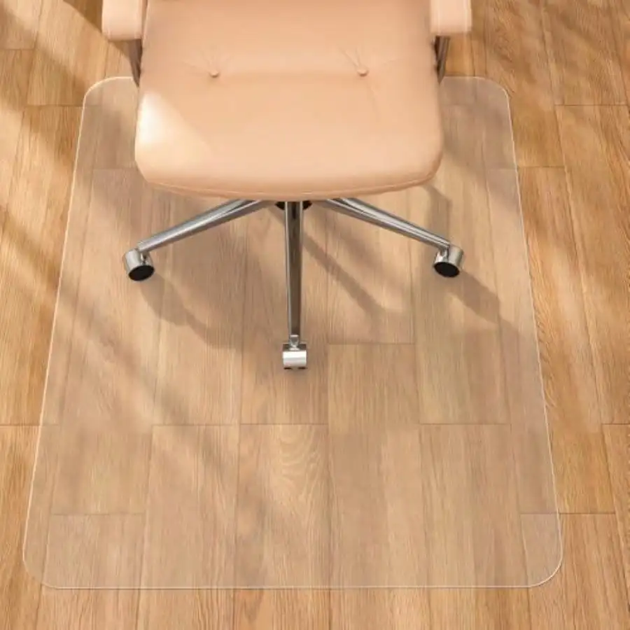 

Chair Mat for Hard Floor Office Chair Mat Desks Mats Large 48"×36" 3'x4' Transparent Clear PVC Floor Protector for Home Offi