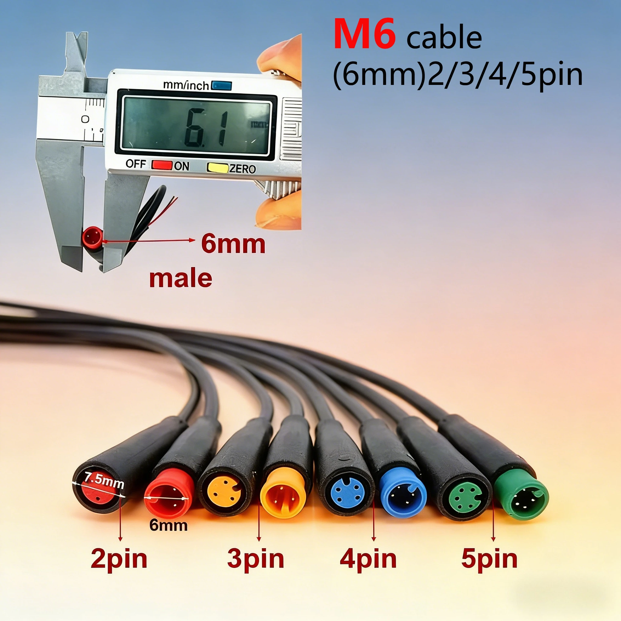 Male/female Wire 20CM Plug M6-2/3/4/5/6 Pin Suitable for Small Connector Mating Sensors Industrial Waterproof Aviation Plug