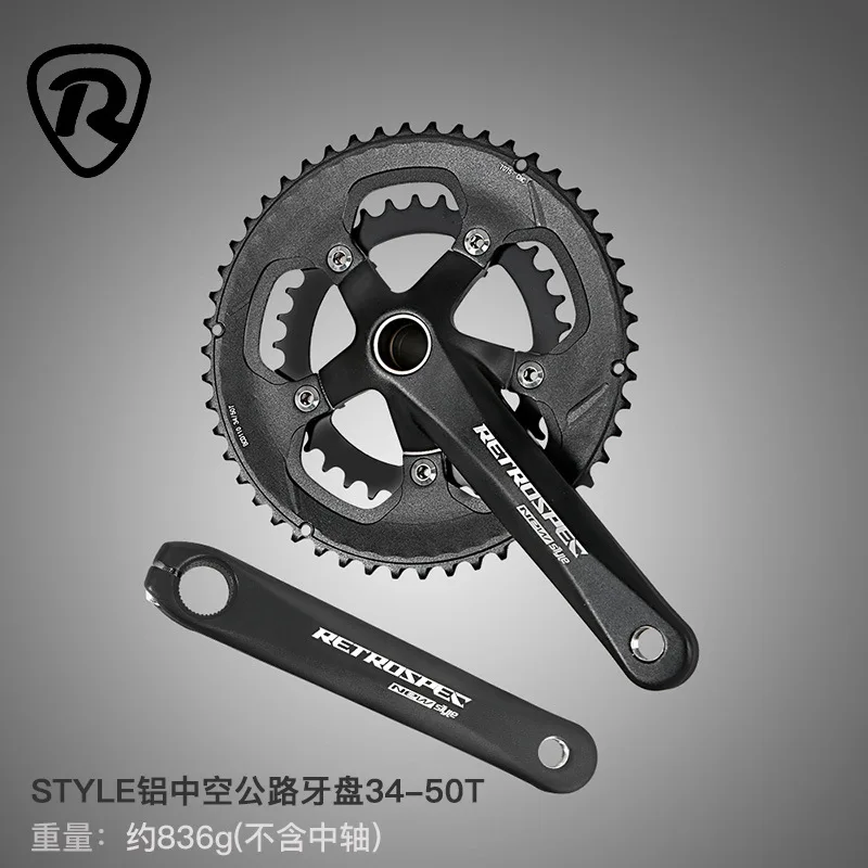 

TWITTER RS Aluminum alloy hollow one-piece road bike crank crankset 34-50T bicycle crankset suitable for 10/11speed accessories