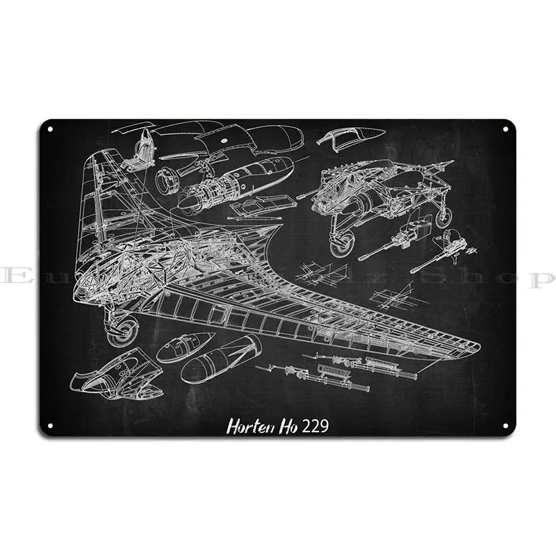 Horten Ho 229 Metal Sign Pub Decoration Cinema Personalized Plaques Tin Sign Poster