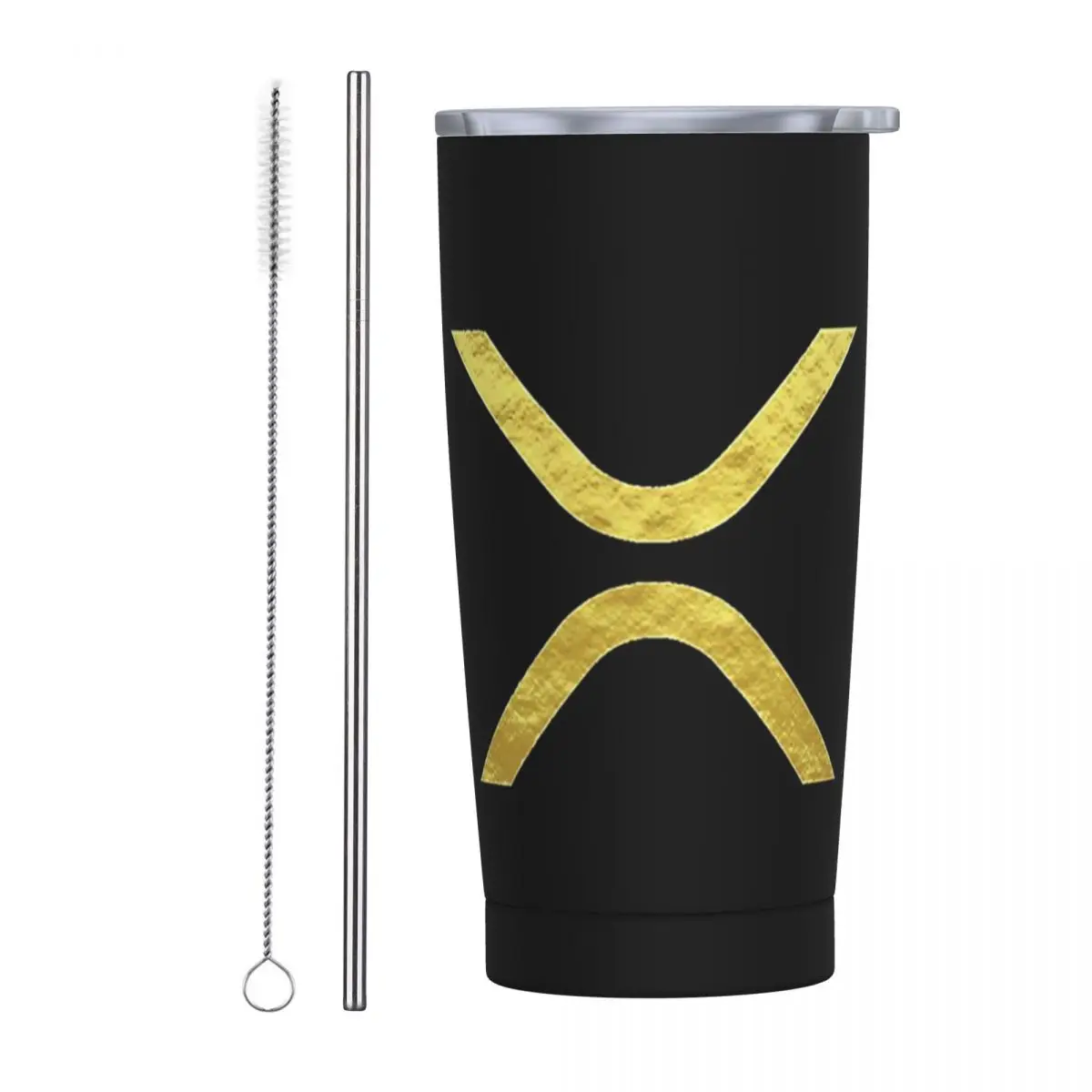 XRP Ripple Stainless Steel Tumbler Vacuum Insulated Mug Thermal Cold Cup Straws With Lid 20oz