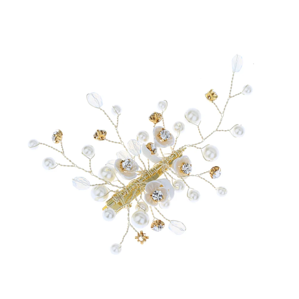 

Pearl Hairpins Elegant Crystal Clamps Bridal Barrettes Styling Accessories Golden Wedding Decor Pearl Hairpins