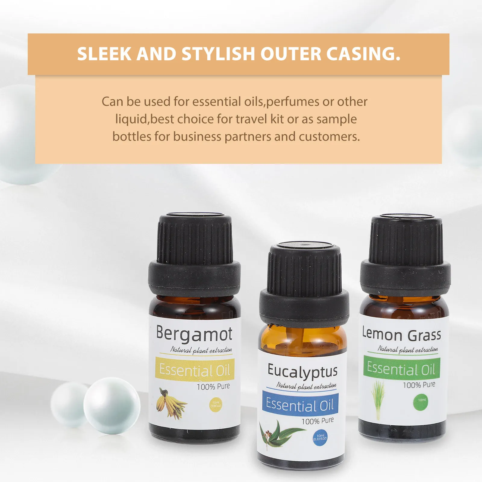 

Набор из 6 флаконов по 10 мл с натуральными органическими эфирными маслами для ароматерапии, мини-флаконы для путешествий, стеклянные флаконы для духов