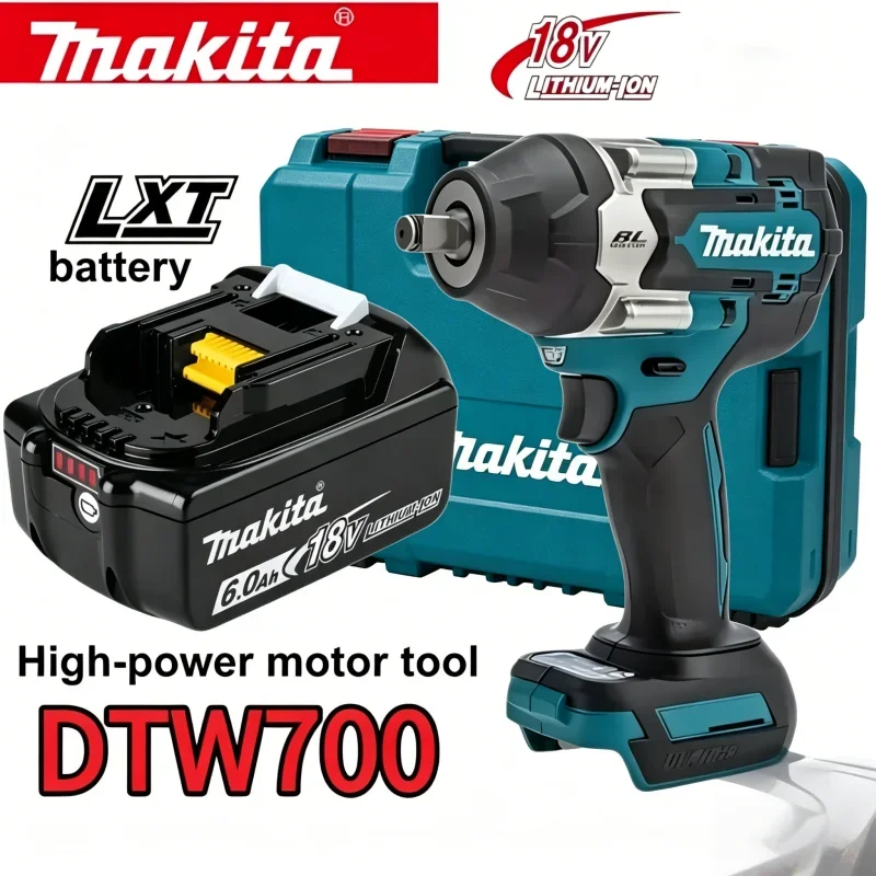 Makita DTW700 Akku 18V Bürstenloser Elektroschrauber Akku-Bohrschrauber Kostenlose Lieferung Elektrowerkzeuge mit hohem Drehmoment Drehmomentschlüssel