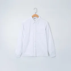 Cotton Japanese Student Girls School Jk Uniform Top Winter Plush Warmth Large-Size XS-5XL Middle High Long Sleeve White Shirt