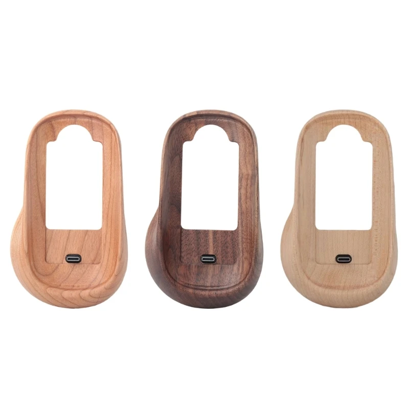 Modern Wooden Mouse Dock For Magic Mouse USB C Charging Port With Stable NonSlip Base & Organic Style