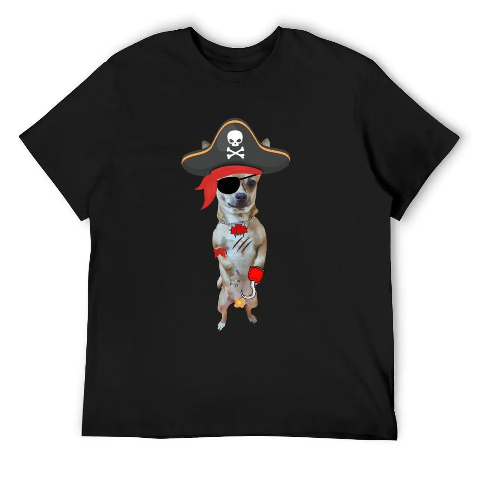 

Hook-Handed Pirate Chihuahua T-Shirt baggy shirts plain funny meme t-shirts cute tops t shirt men 100℅ cotton