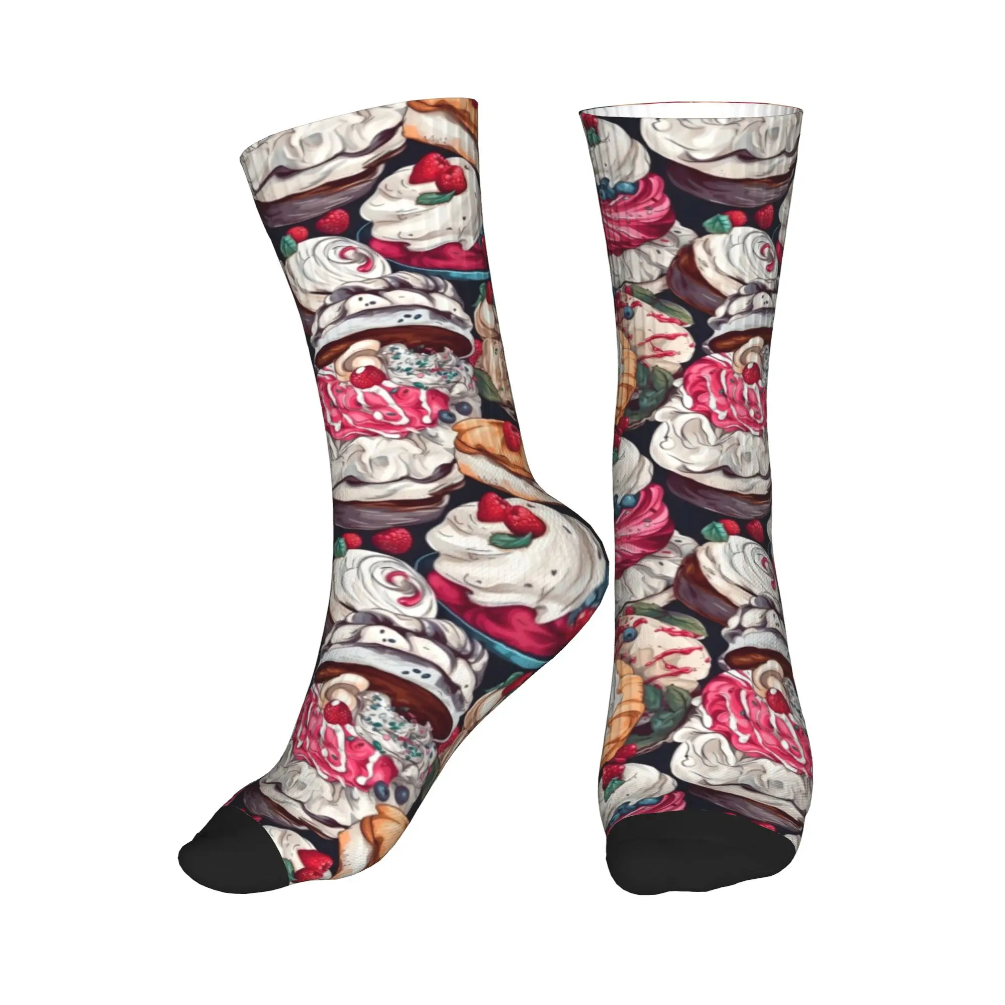 

Винтажные мужские носки с рисунком для выпечки тортов, унисекс, забавные носки с 3D-принтом