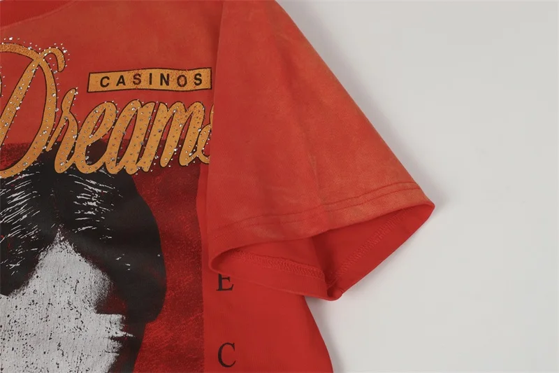 تي شيرت VALLEY American Streetwear بأكمام قصيرة للرجال والنساء والأزواج مطبوع عليه Vale تي شيرت علوي