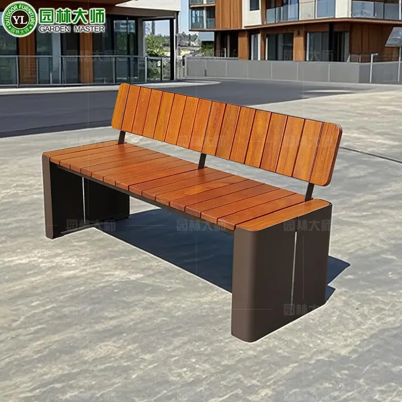 outdoor park chair - stainless steel finished seating for communities, plazas, and sidewalks - wrought iron stool