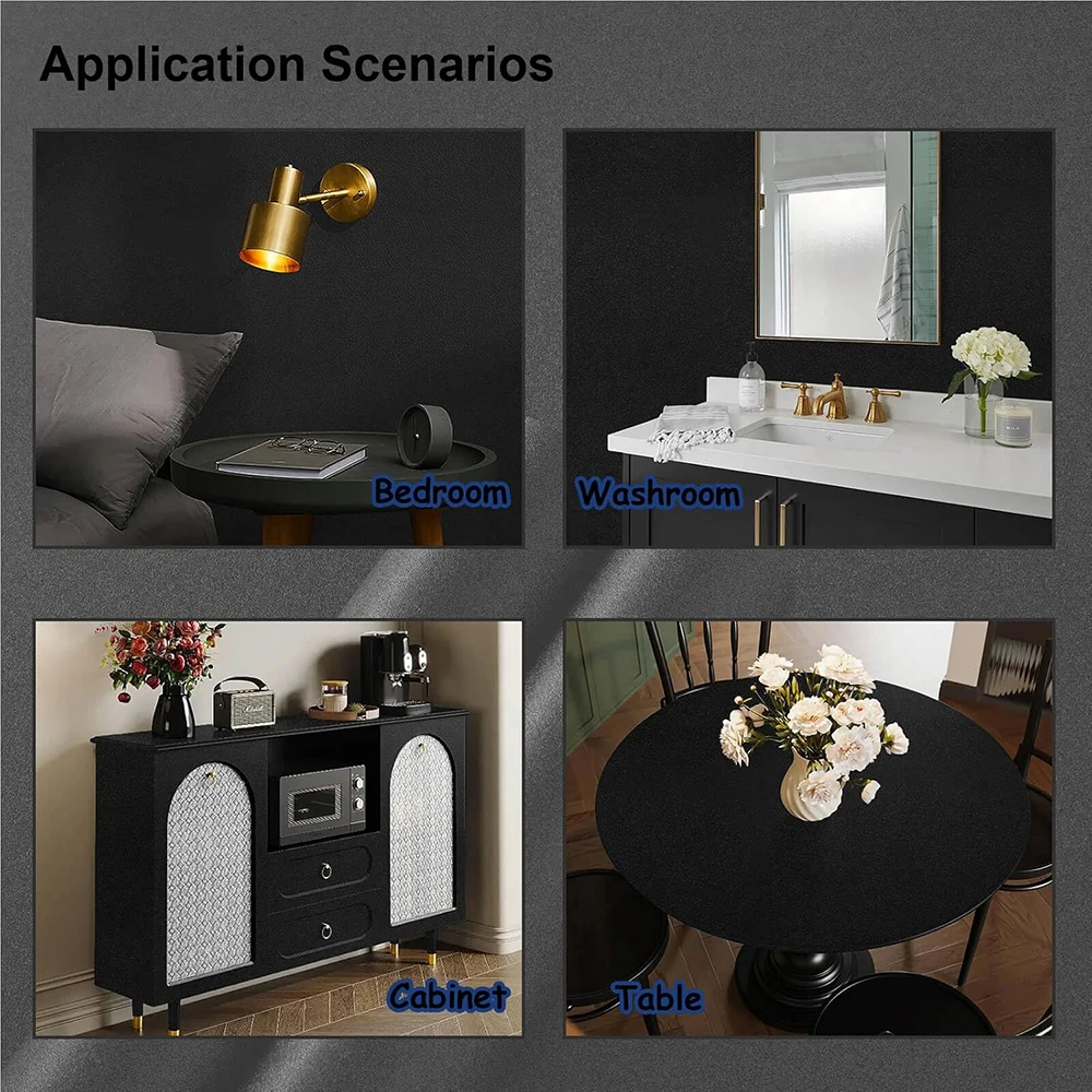 40 cm mattierte einfarbige Tapete, selbstklebend, feuchtigkeitsbeständig, wasserfest, Möbel- und Wandaufkleber für Heimdekoration