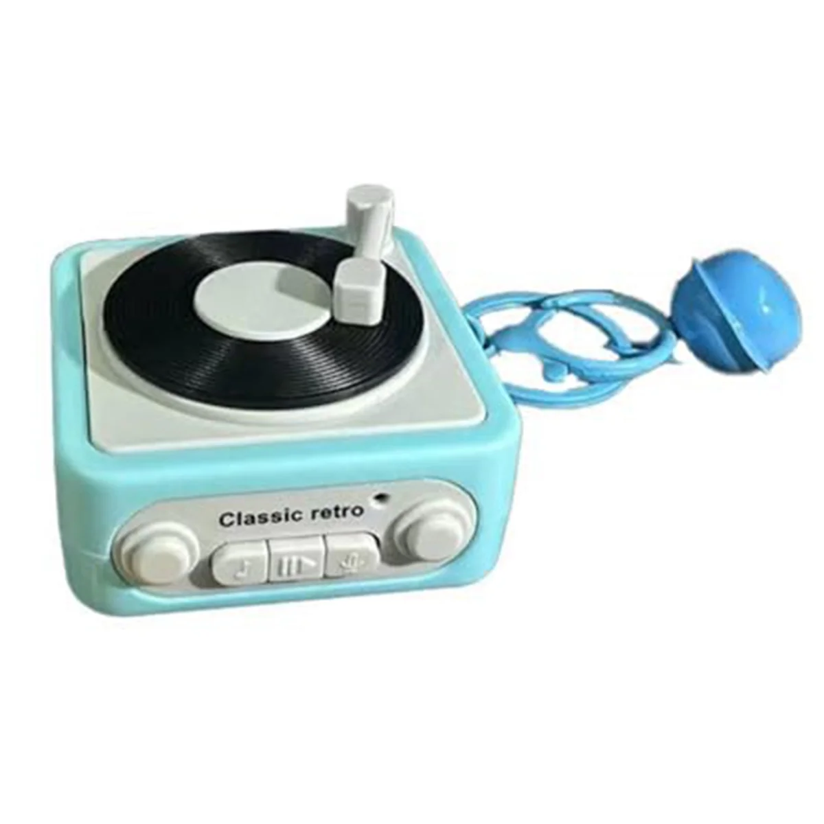 ONCE Mini Retro Tape Recorder Keychain Portable Keychain Retro Tape Recorder Couple'S Gift Keychain Mini Recordable Blue