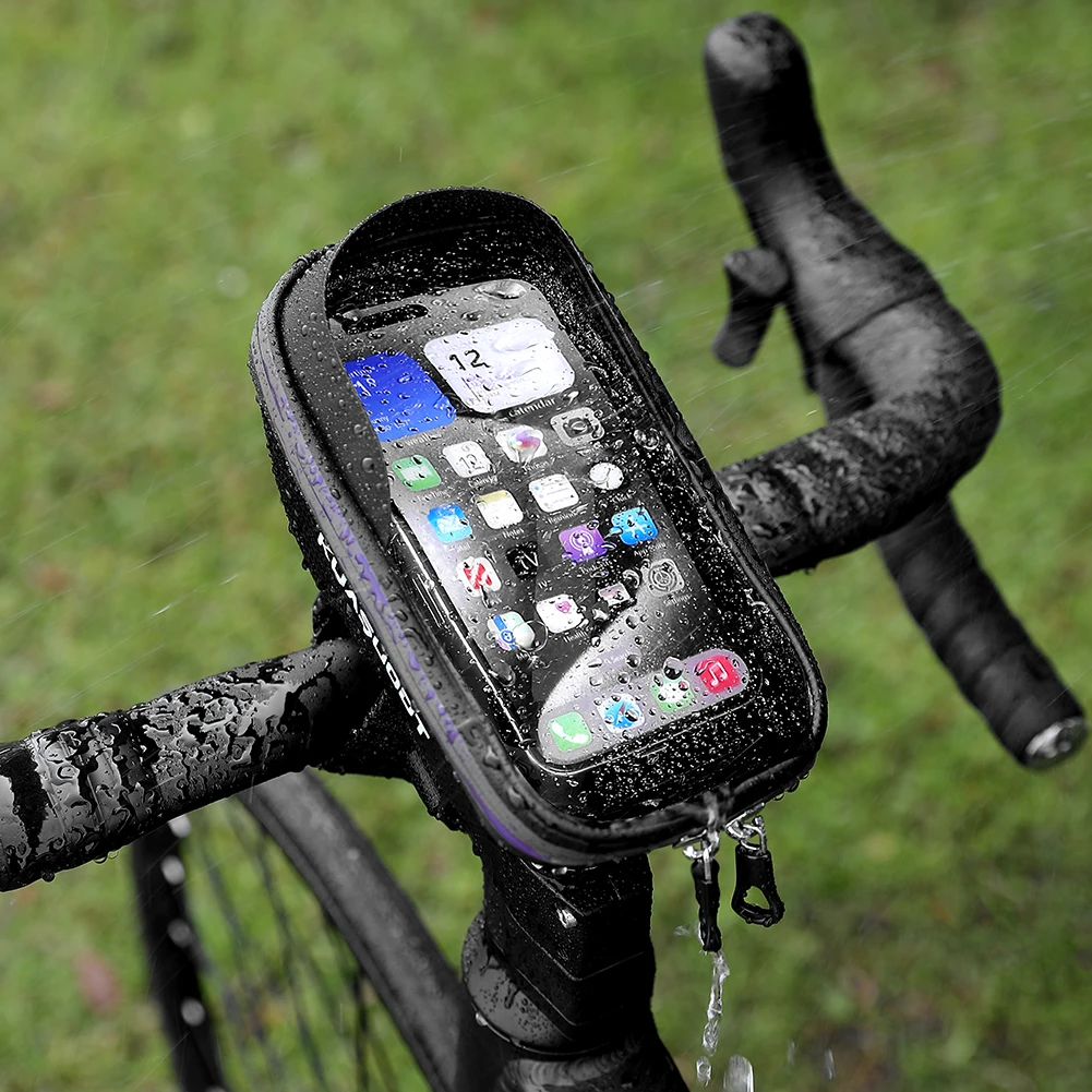 

EVA Bicycle Front Frame Bag Touch Screen Bicycle Bag Large Capacity Waterproof Bicycle Cell Phone Holder Bag for Outdoor Cycling