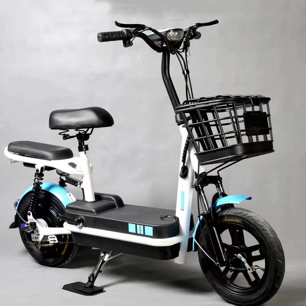 

2023 Cheap Electric Scooter Wholesale 350W 48V Long Range Vintage Electric Motorcycle City Bike With Basket