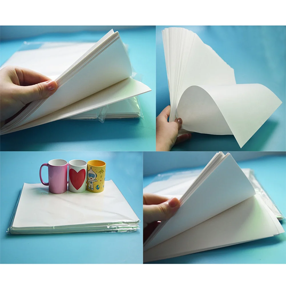 100 個昇華紙 A4 熱転写紙高転写率明るい色 T シャツ金属プラスチック木材用