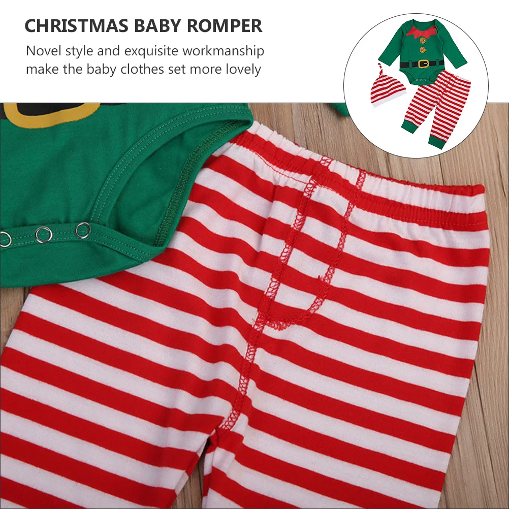 

3pcs Baby Jumpsuits Christmas Rompers Cotton Soft Infant Clothing Set Long Sleeve Newborn Photo Shoot Outfits